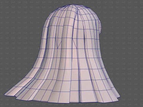 Base Hair for girl V67 3D Model