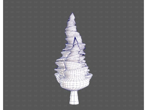 Trees Cartoon V64 3D Model