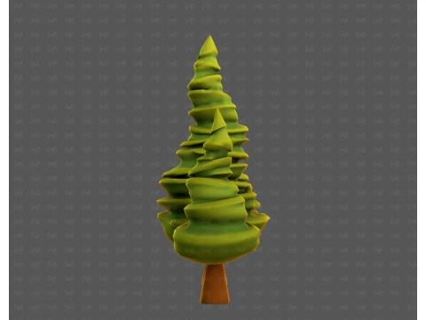 Trees Cartoon V64 3D Model