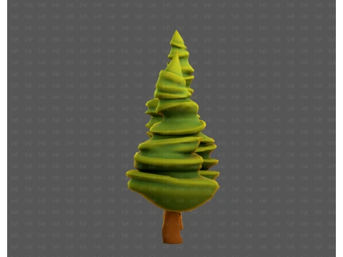 Trees Cartoon V64 3D Model