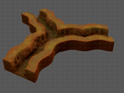 Cliff lowpoly V06 3D Model