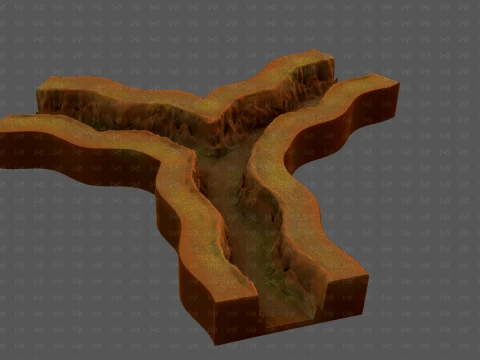 Cliff lowpoly V06 3D Model