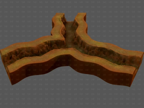 Cliff lowpoly V06 3D Model