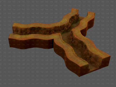 Cliff lowpoly V06 3D Model