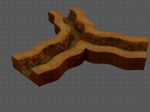 Cliff lowpoly V06 3D Model