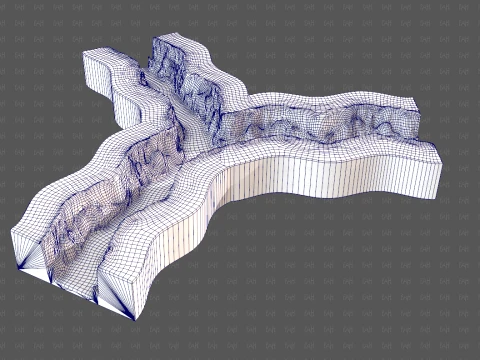 Cliff lowpoly V06 3D Model