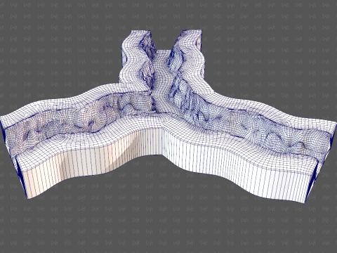 Cliff lowpoly V06 3D Model