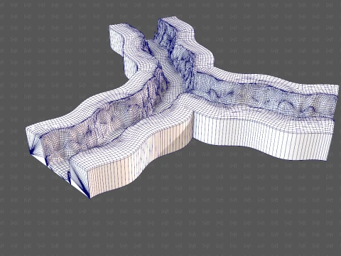 Cliff lowpoly V06 3D Model