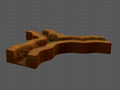 Cliff lowpoly V06 3D Model
