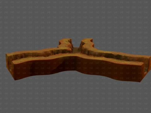 Cliff lowpoly V06 3D Model