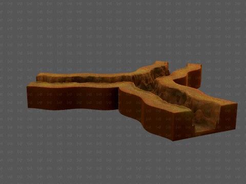 Cliff lowpoly V06 3D Model