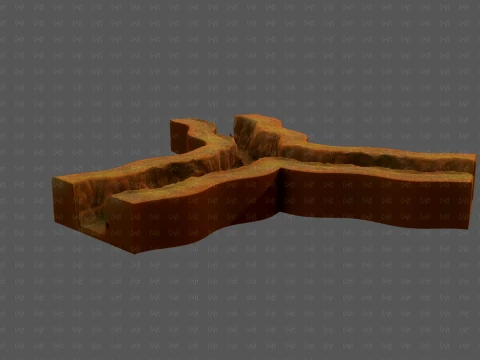 Cliff lowpoly V06 3D Model
