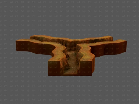 Cliff lowpoly V06 3D Model