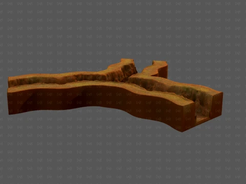 Cliff lowpoly V06 3D Model