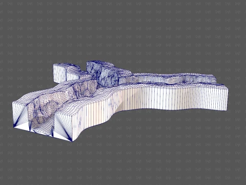 Cliff lowpoly V06 3D Model
