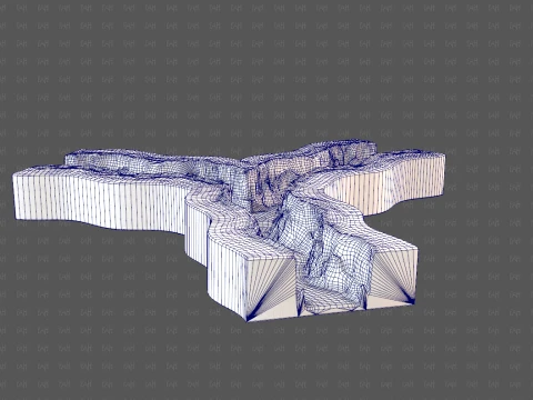 Cliff lowpoly V06 3D Model