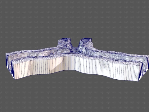 Cliff lowpoly V06 3D Model