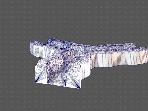 Cliff lowpoly V06 3D Model