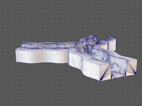 Cliff lowpoly V06 3D Model