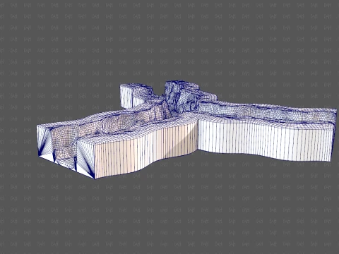 Cliff lowpoly V06 3D Model