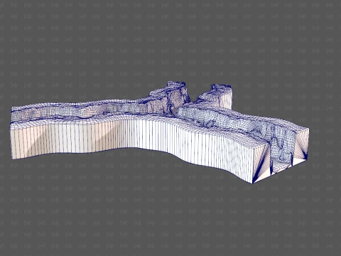 Cliff lowpoly V06 3D Model