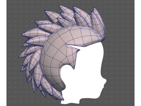Base Hair for Boy V68 3D Model