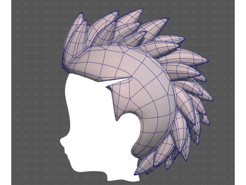 Base Hair for Boy V68 3D Model