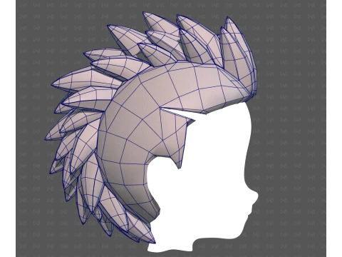 Base Hair for Boy V68 3D Model