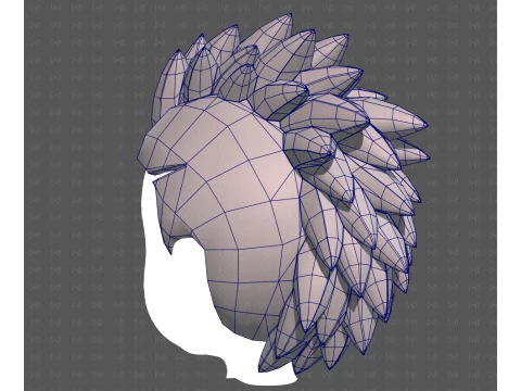 Base Hair for Boy V68 3D Model