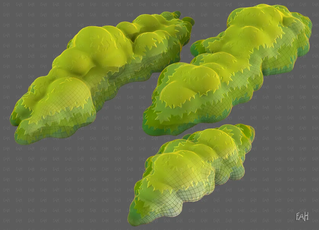 Trees Cartoon V65 3D Model .c4d .max .obj .3ds .fbx .stl .blend 