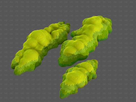 Trees Cartoon V65 3D Model