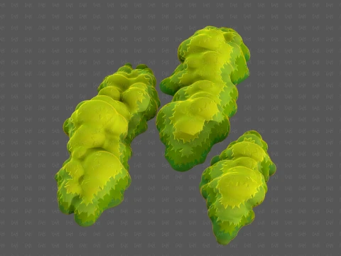 Trees Cartoon V65 3D Model