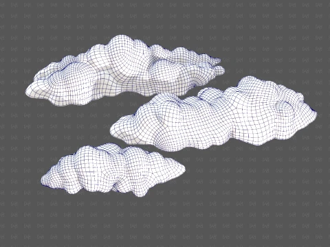 Trees Cartoon V65 3D Model