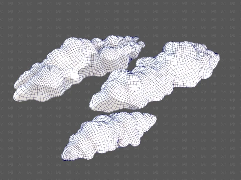 Trees Cartoon V65 3D Model