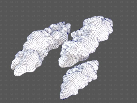 Trees Cartoon V65 3D Model