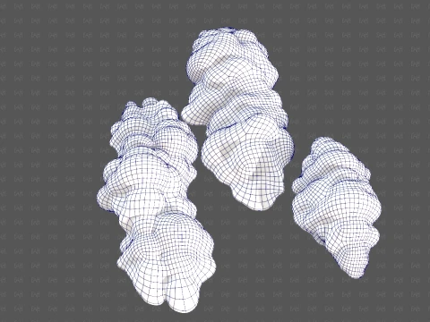 Trees Cartoon V65 3D Model