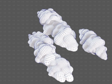 Trees Cartoon V65 3D Model