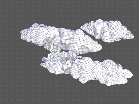 Trees Cartoon V65 3D Model