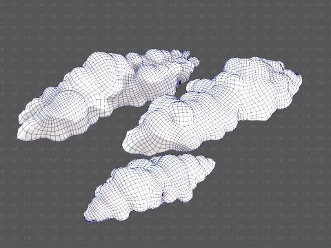 Trees Cartoon V65 3D Model