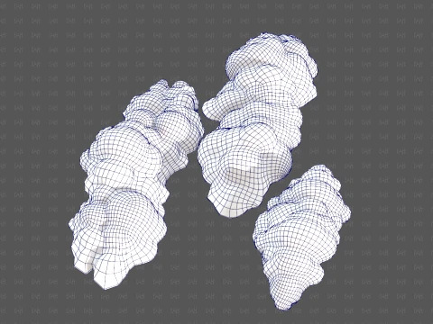 Trees Cartoon V65 3D Model