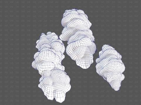 Trees Cartoon V65 3D Model