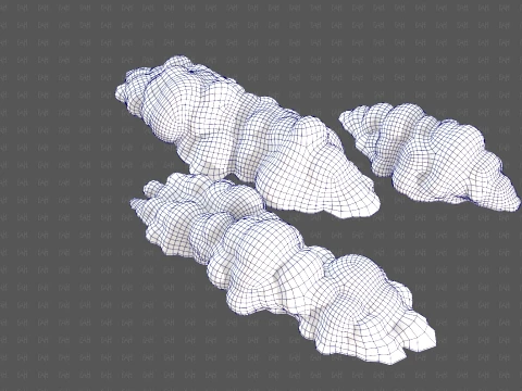 Trees Cartoon V65 3D Model