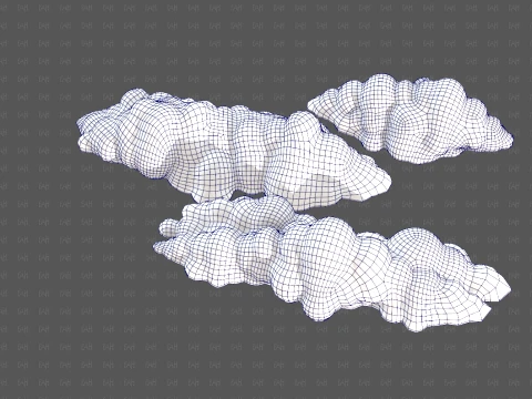 Trees Cartoon V65 3D Model