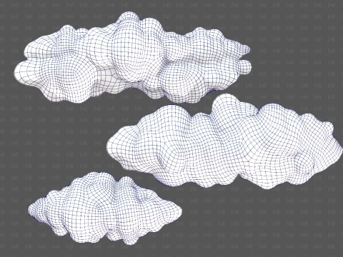 Trees Cartoon V65 3D Model