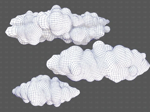 Trees Cartoon V65 3D Model