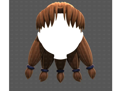 Base Hair for girl V69 3D Model