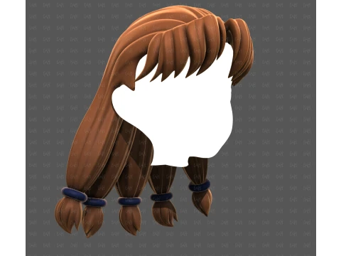 Base Hair for girl V69 3D Model