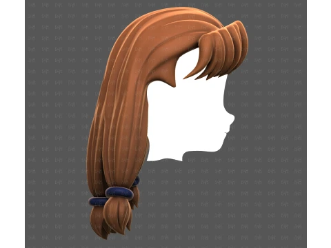 Base Hair for girl V69 3D Model