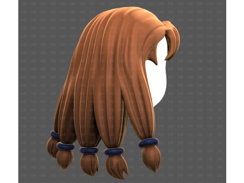 Base Hair for girl V69 3D Model
