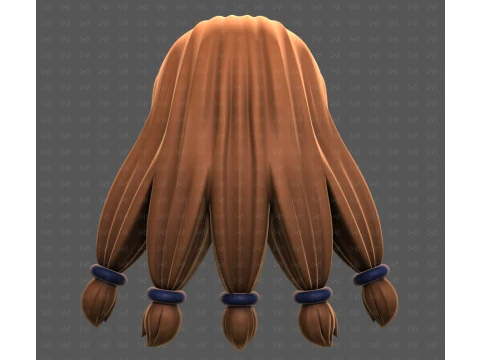 Base Hair for girl V69 3D Model